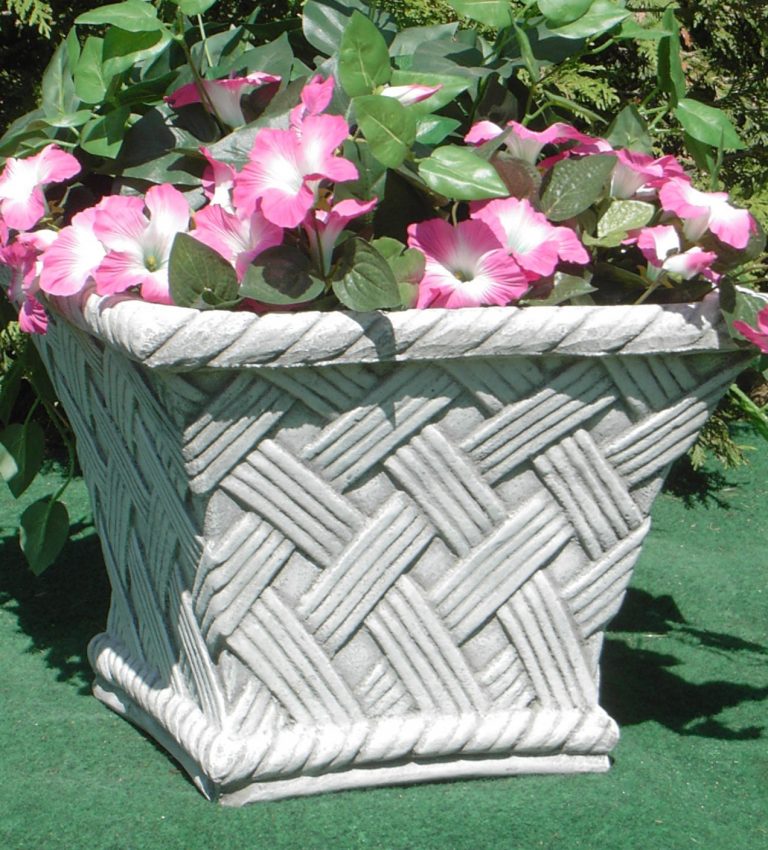 Basket Square Planter Statue Canada